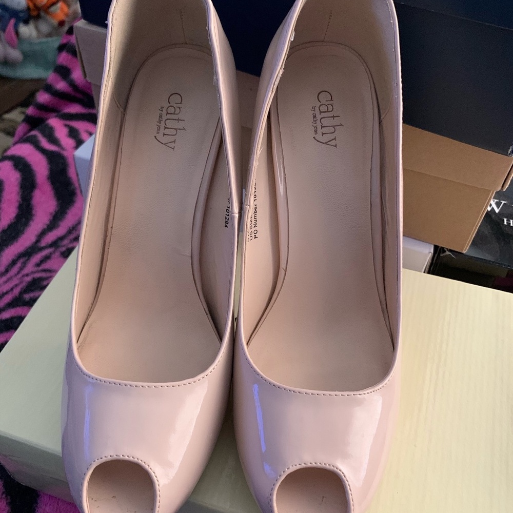 Cathy Jean Nude Peep Toe Stiletto heel